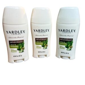 Yardley London Aloe & Avocado Fine Fragrance Deodorant 2oz Lot of 3